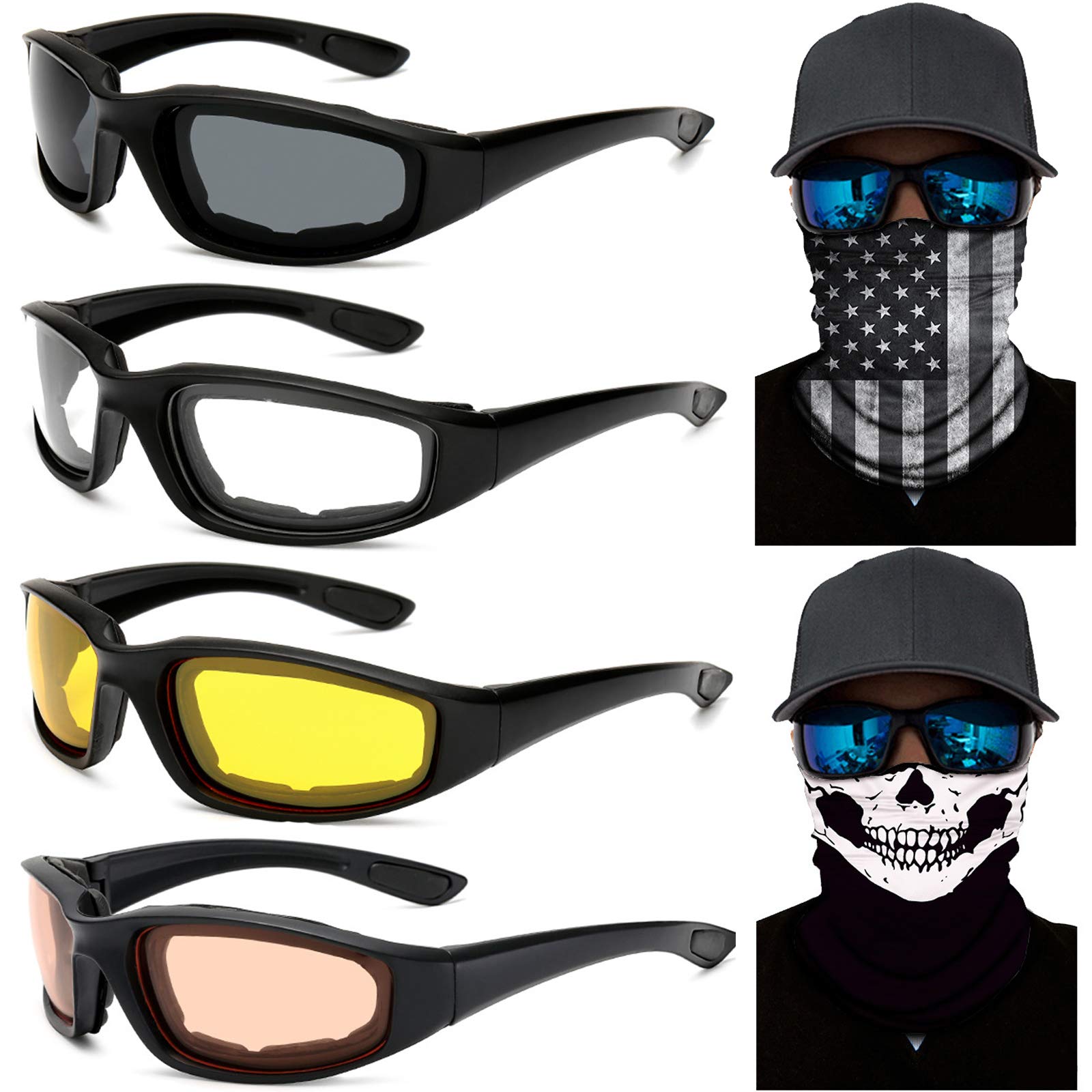 Foto 2 pulgar | Gafas Para Moto, 4 Unidades, Protección Uv, Dustpro - Venta Internacional.