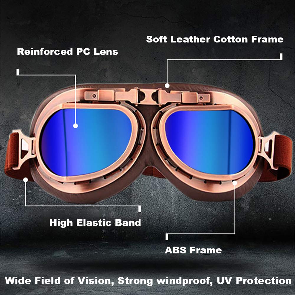Foto 5 pulgar | Goggles Peicees - Casco Vintage Para Moto, Piloto De Motocross - Venta Internacional.