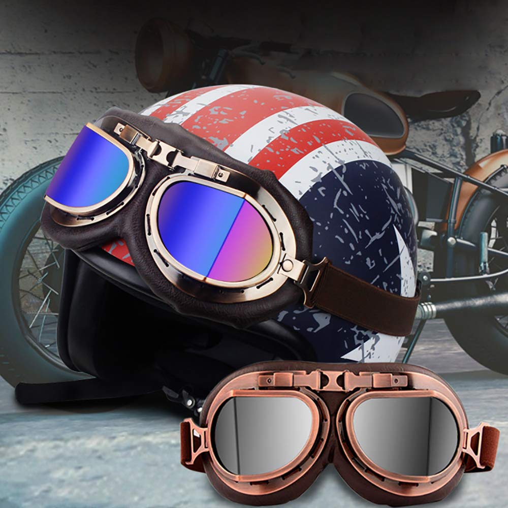 Foto 7 | Goggles Peicees - Casco Vintage Para Moto, Piloto De Motocross - Venta Internacional.