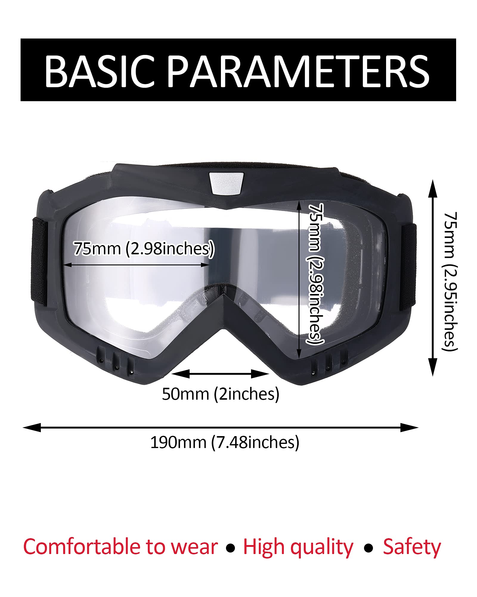 Foto 5 pulgar | Gafas De Moto Frienda Con Cubierta Facial (gris, Transparente) - Venta Internacional.