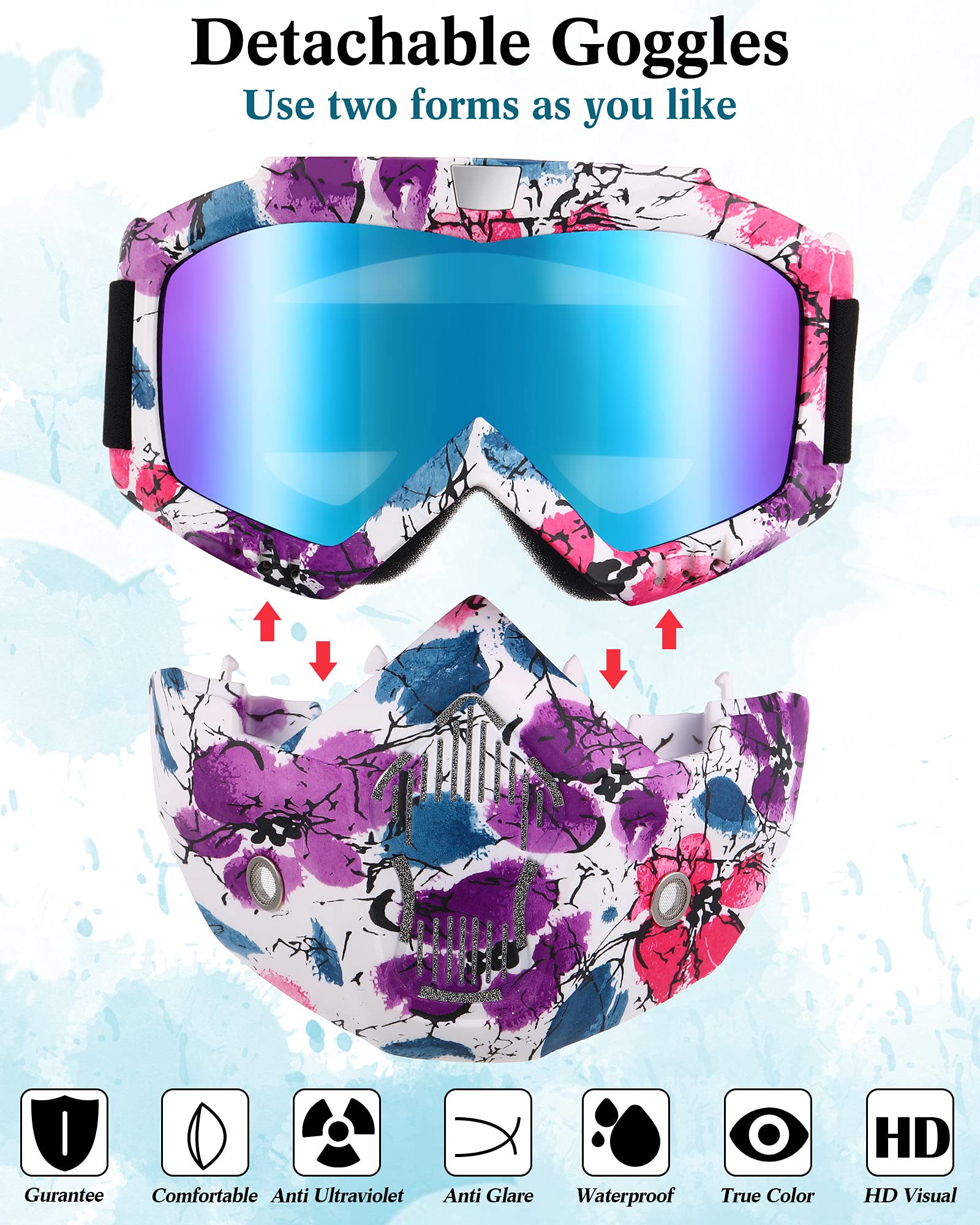 Foto 2 | Gafas De Moto Frienda Classic Style, 2 Piezas - Venta Internacional.