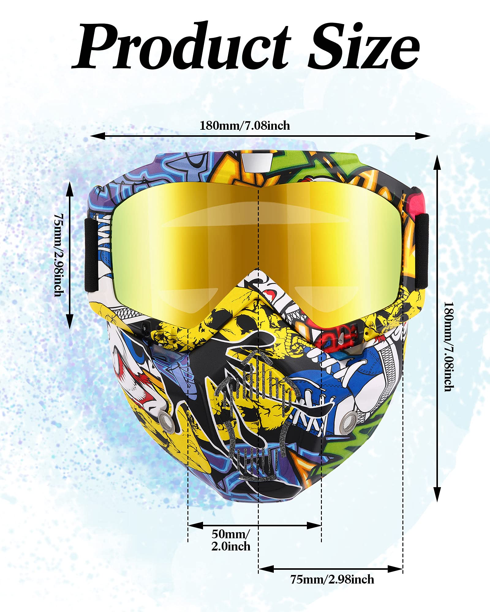 Foto 4 | Gafas De Moto Frienda Classic Style, 2 Piezas - Venta Internacional.