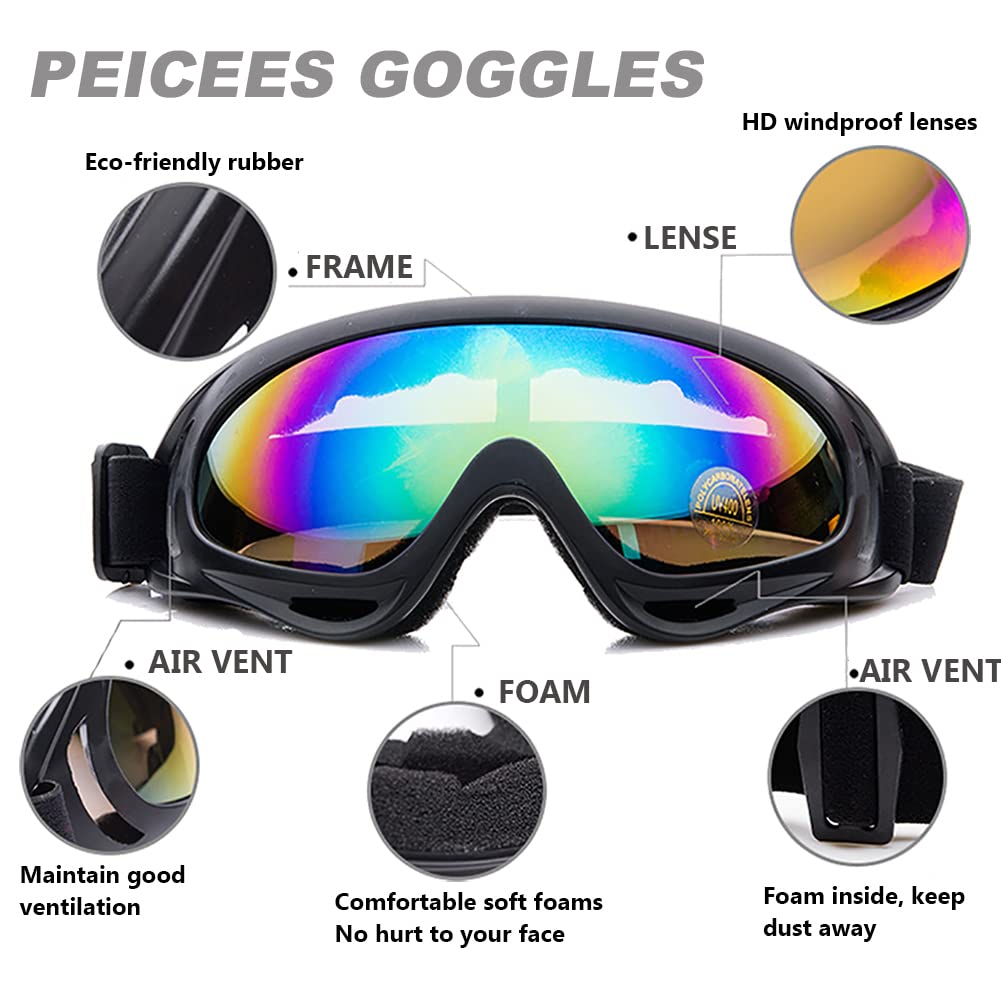 Foto 3 pulgar | Juego De Motocicletas, 13 Piezas, Gafas Con Protección Uv Y Máscaras - Venta Internacional.
