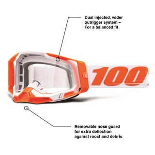 Foto 2 | Gafas 100% Racecraft 2 Para Bicicleta De Montaña Y Motocross, Color Naranja - Venta Internacional.