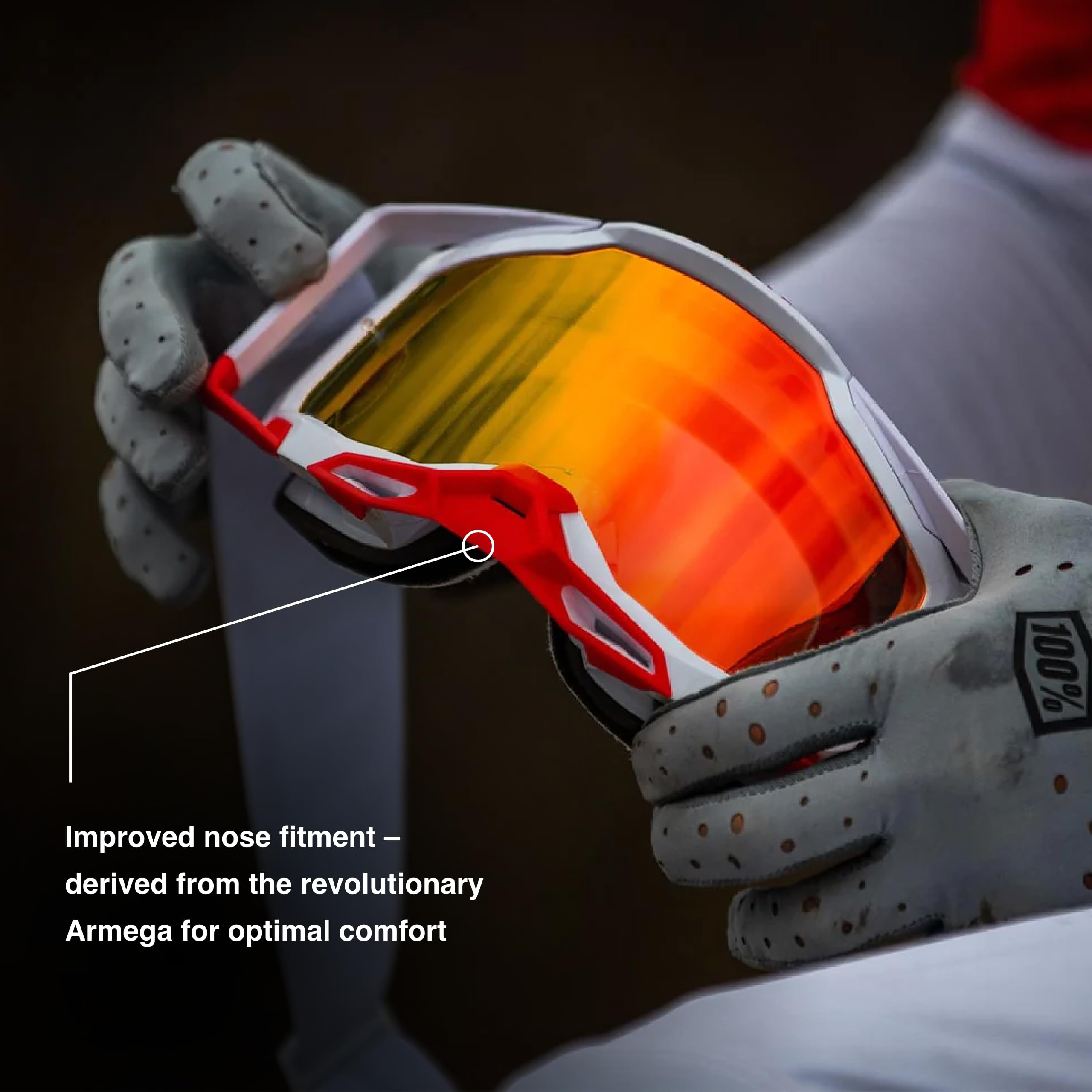 Foto 6 pulgar | Gafas 100% Racecraft 2 Para Bicicleta De Montaña Y Motocross, Color Naranja - Venta Internacional.