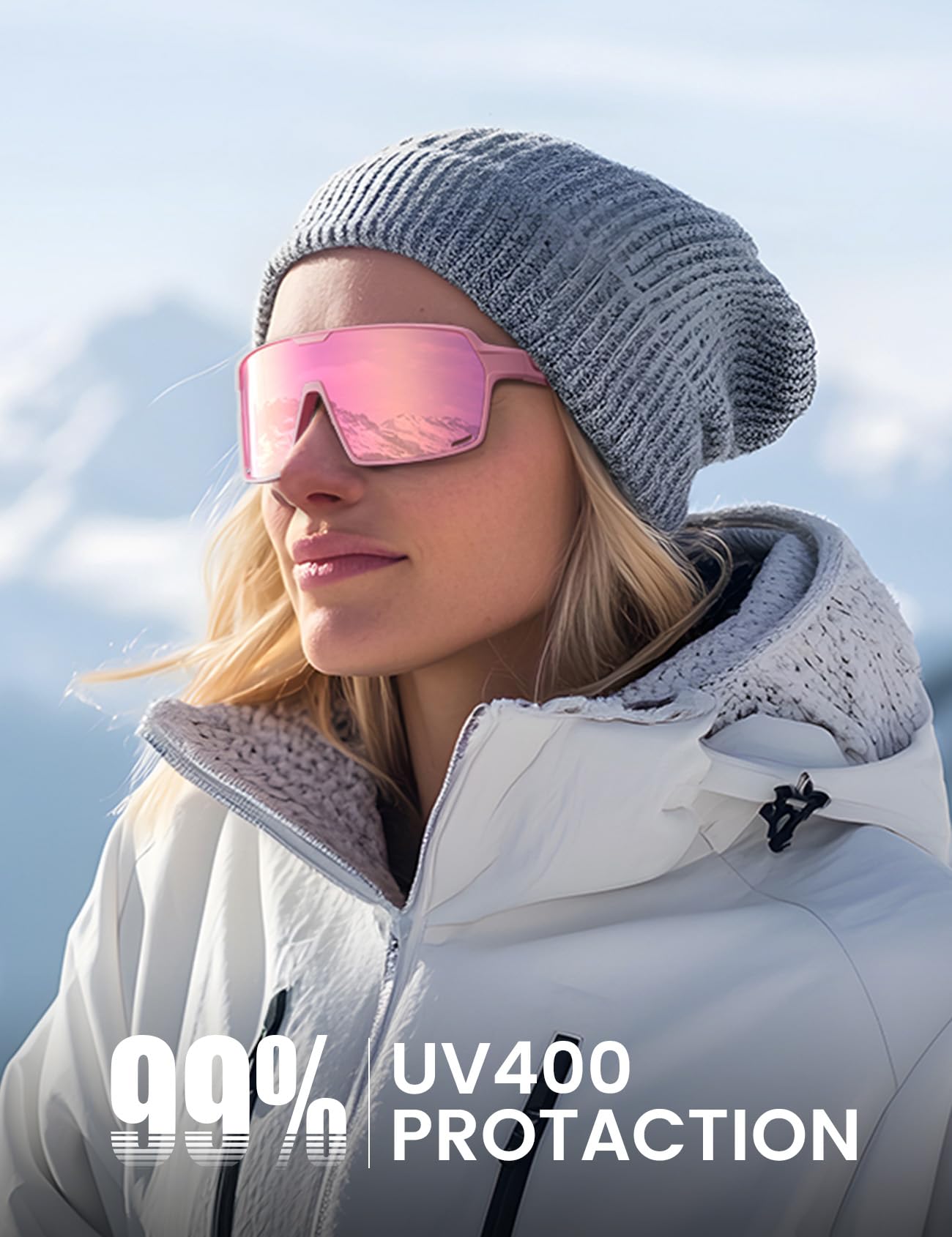 Foto 3 pulgar | Gafas De Sol Lamicall Polarized Sports Uv400 Para Hombre Y Mujer, Color Rosa - Venta Internacional.
