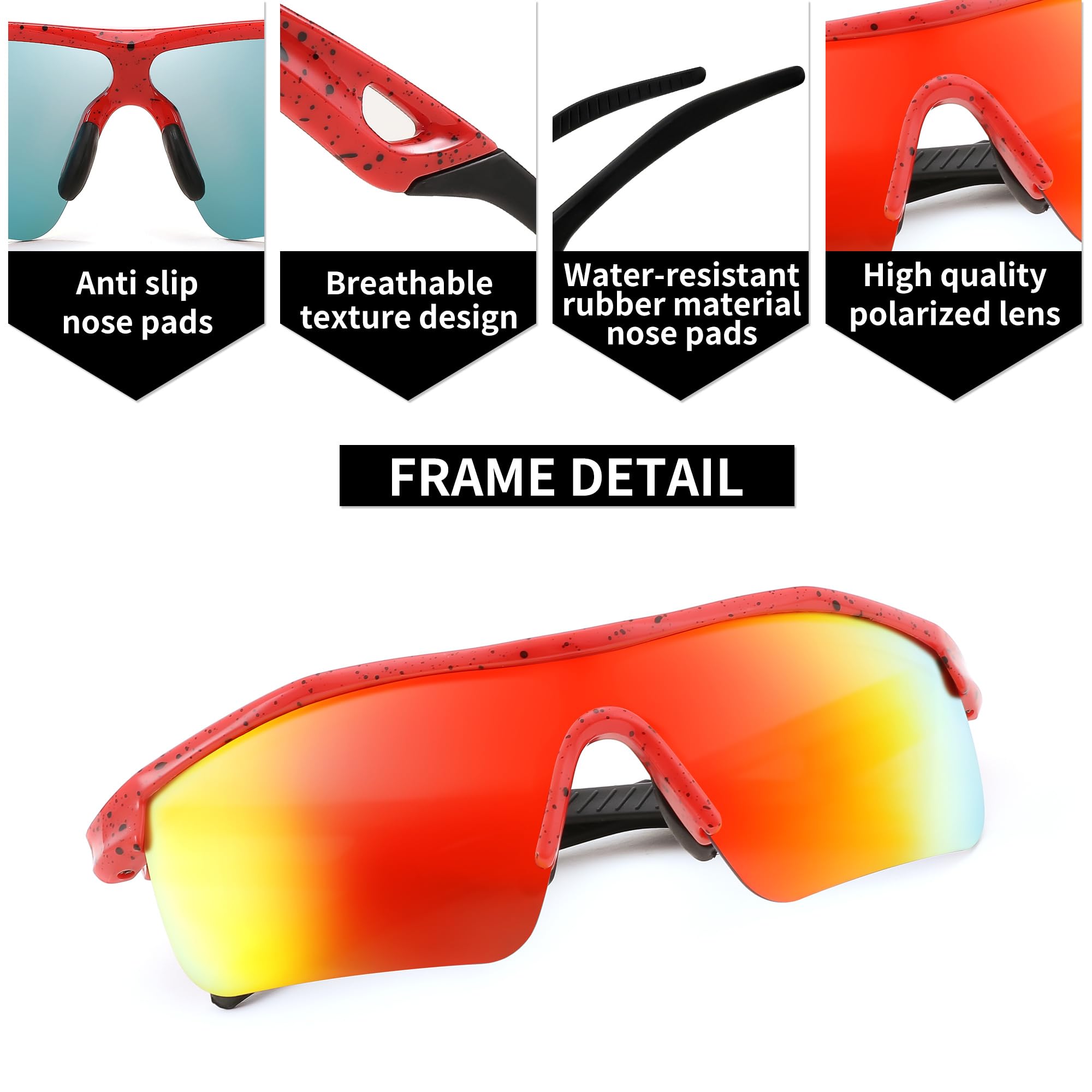 Foto 4 pulgar | Gafas De Sol Feisedy Para Niños Y Adolescentes De Béisbol Polarizadas B2454 - Venta Internacional.