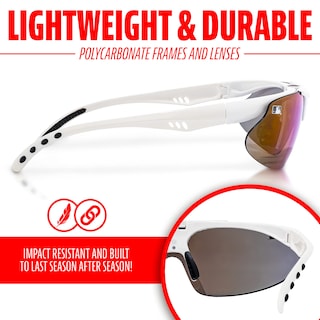 Foto 4 | Gafas De Sol Franklin Sports Oval Mlb Wht Dlx Flip-up Blancas - Venta Internacional.