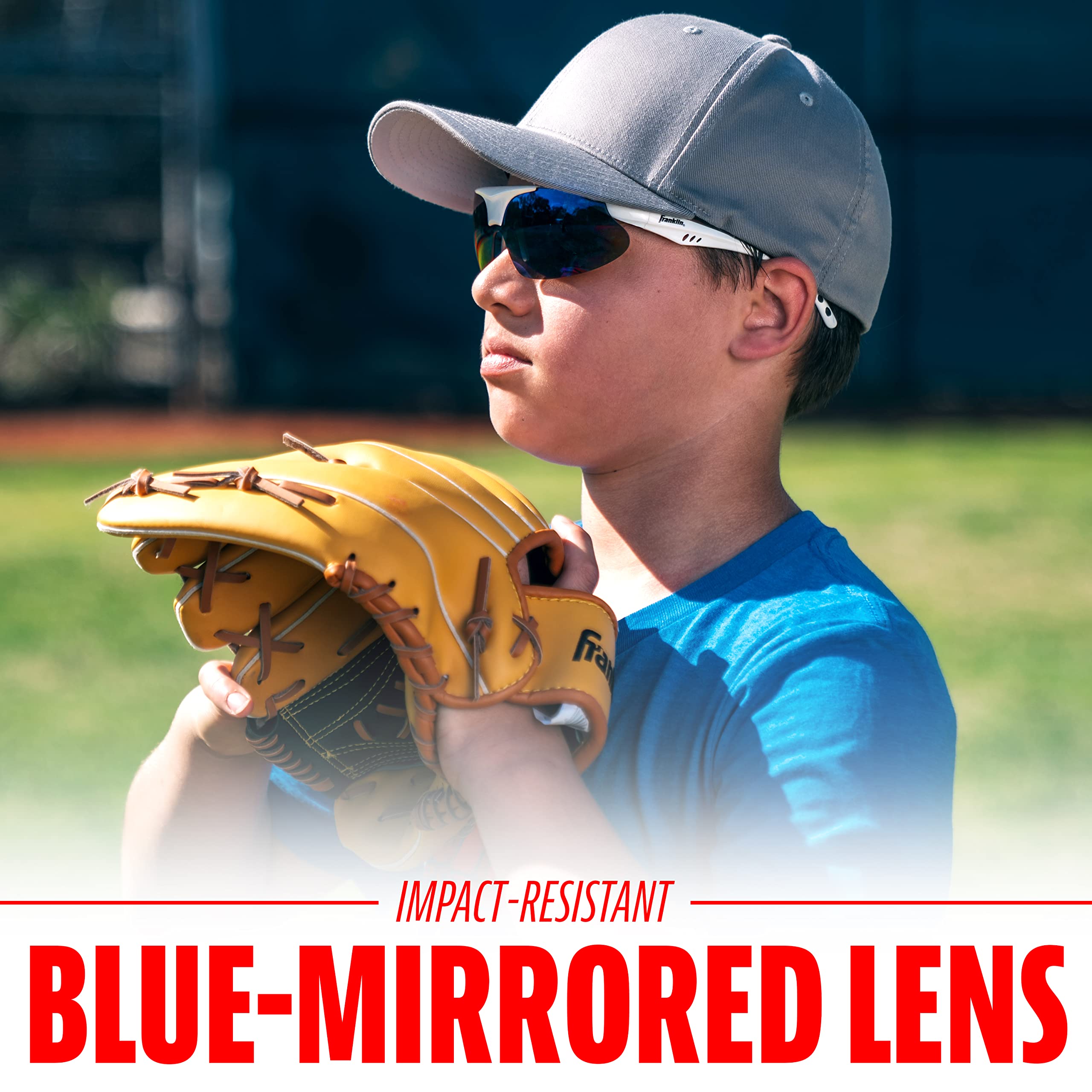 Foto 8 pulgar | Gafas De Sol Franklin Sports Oval Mlb Wht Dlx Flip-up Blancas - Venta Internacional.