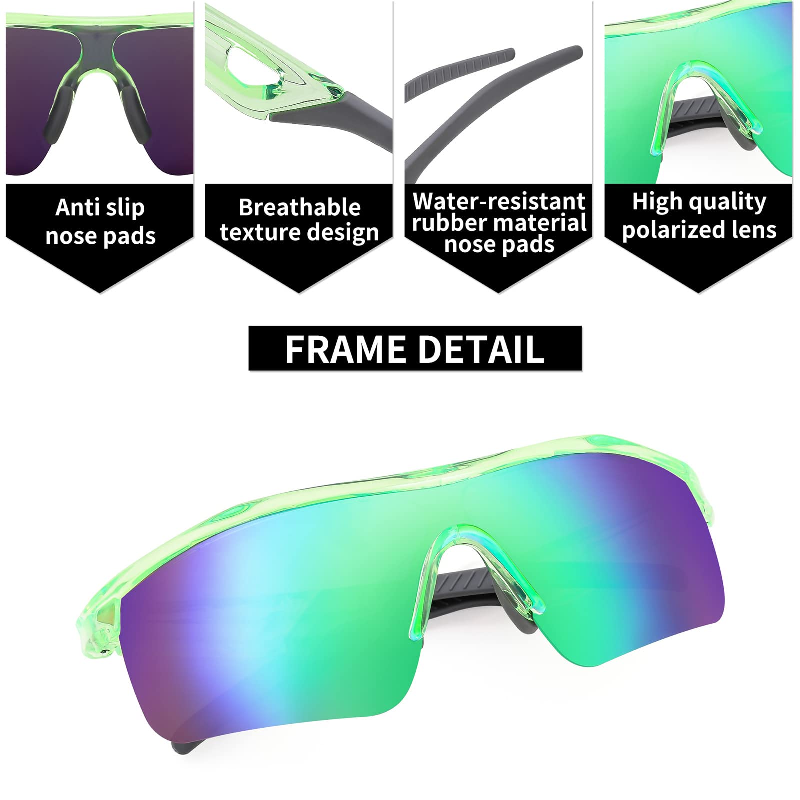 Foto 7 pulgar | Gafas De Sol Feisedy Kids Baseball Polarized Tr90 Frame B2454 - Venta Internacional.