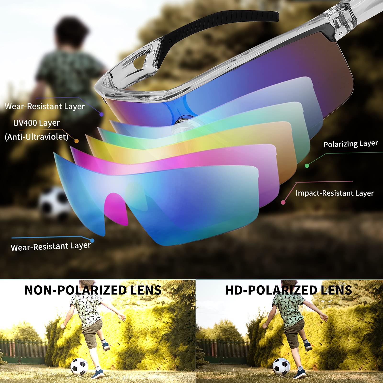 Foto 6 pulgar | Gafas De Sol Feisedy Kids Teens Polarized Tr90 Frame B2454 - Venta Internacional.