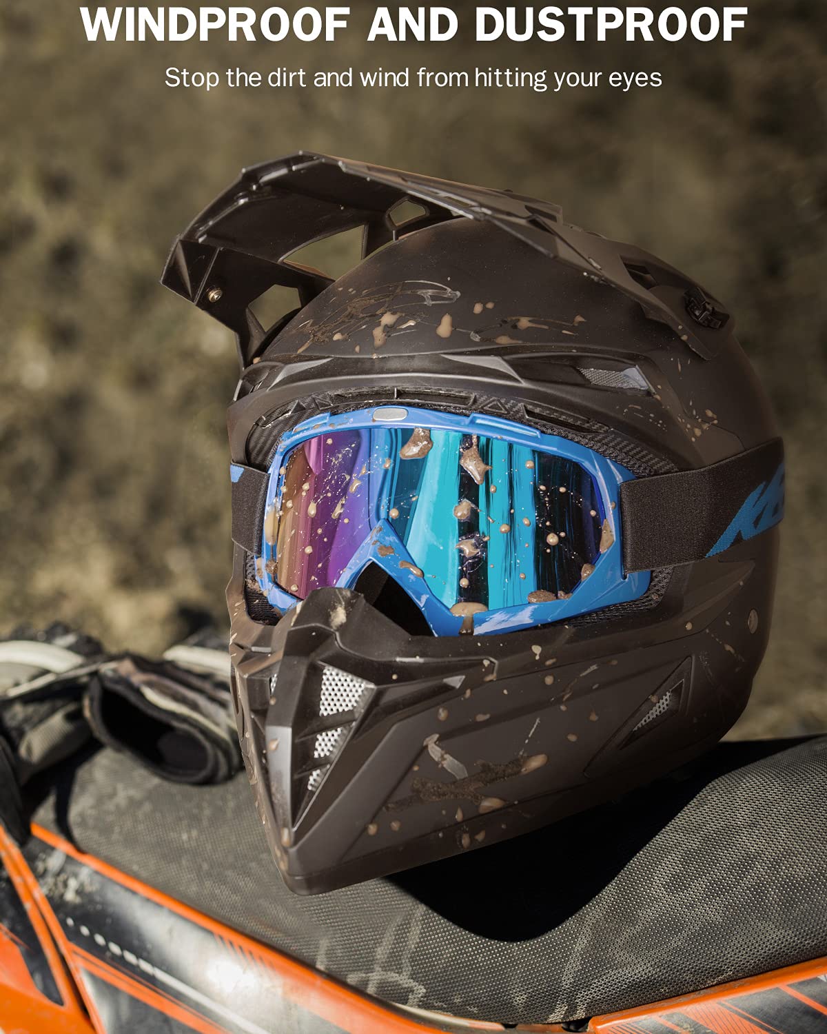 Foto 4 | Gafas De Motocross Kemimoto, Antiuv, Para Moto De Cross, Atv, Utv - Venta Internacional.