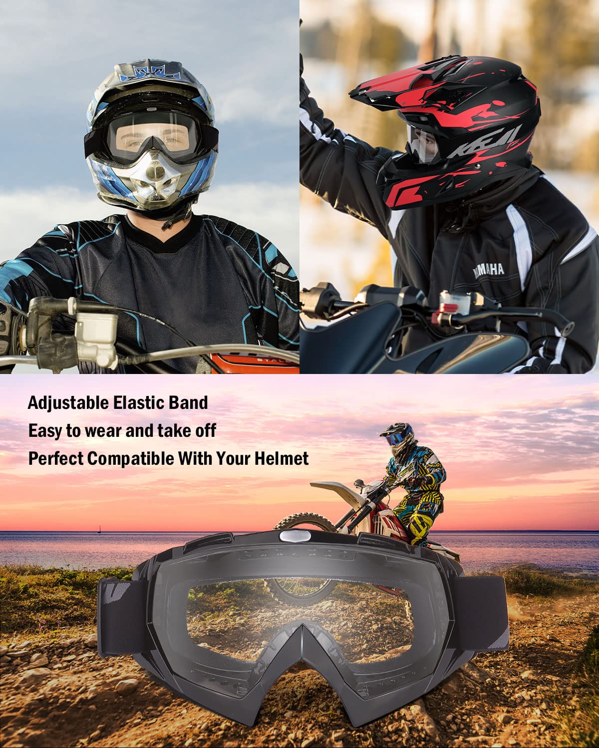 Foto 4 pulgar | Gafas De Motocross Kemimoto, Antiuv, Para Moto De Cross, Atv, Utv - Venta Internacional.