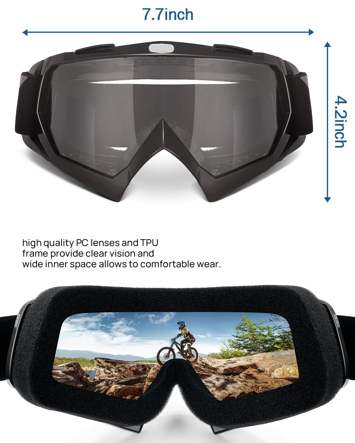 Foto 7 pulgar | Gafas De Motocross Kemimoto, Antiuv, Para Moto De Cross, Atv, Utv - Venta Internacional.