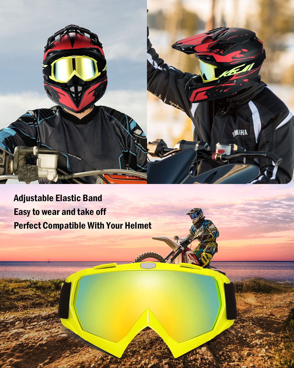 Foto 4 pulgar | Gafas De Motocross Kemimoto, Antiuv, Para Moto De Cross, Atv, Utv - Venta Internacional.