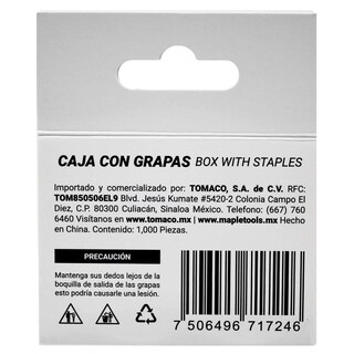 Foto 5 | 10000 Grapas 3/8'' Maple Tools Cal.25 Tapicería Carpintería