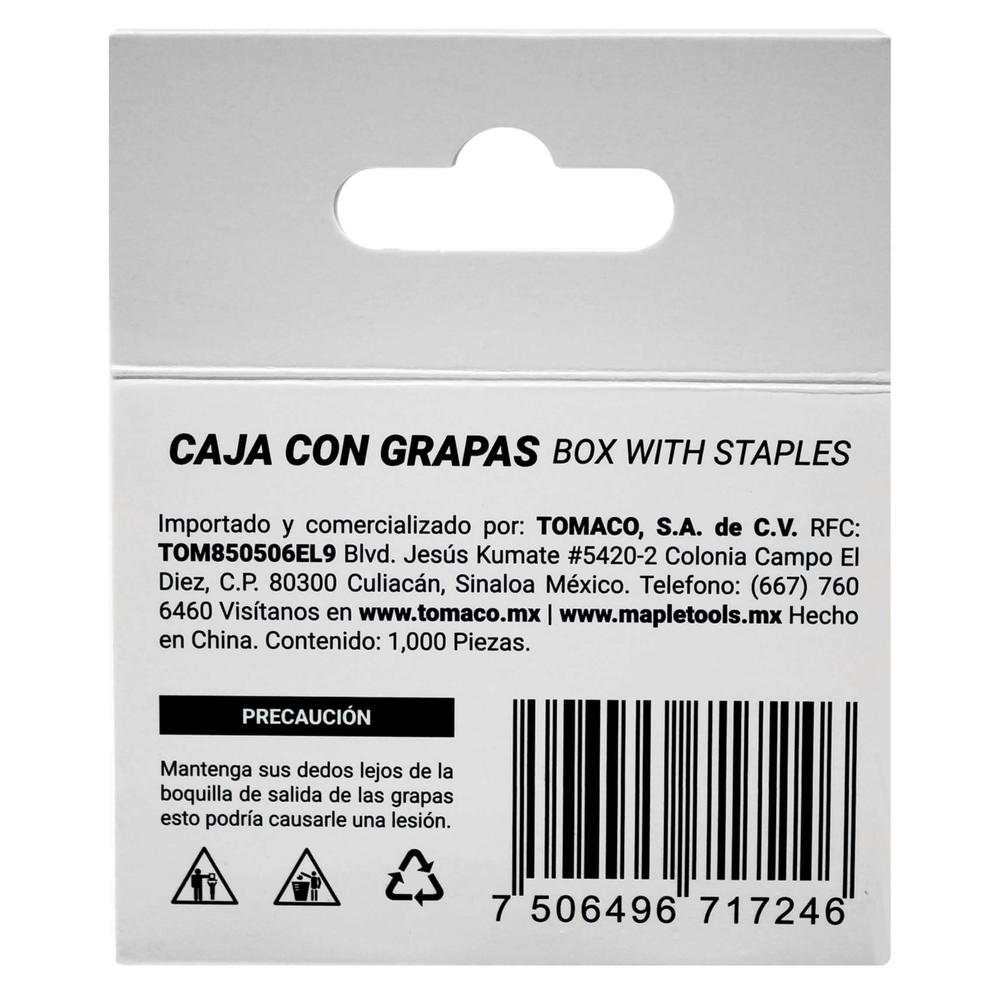 Foto 5 pulgar | 15000 Grapas 1/4'' Maple Tools Cal.25 P/ Tapicería Y Oficina