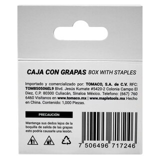 Foto 4 | 15000 Grapas 1/4'' Maple Tools Cal.25 P/ Tapicería Y Oficina