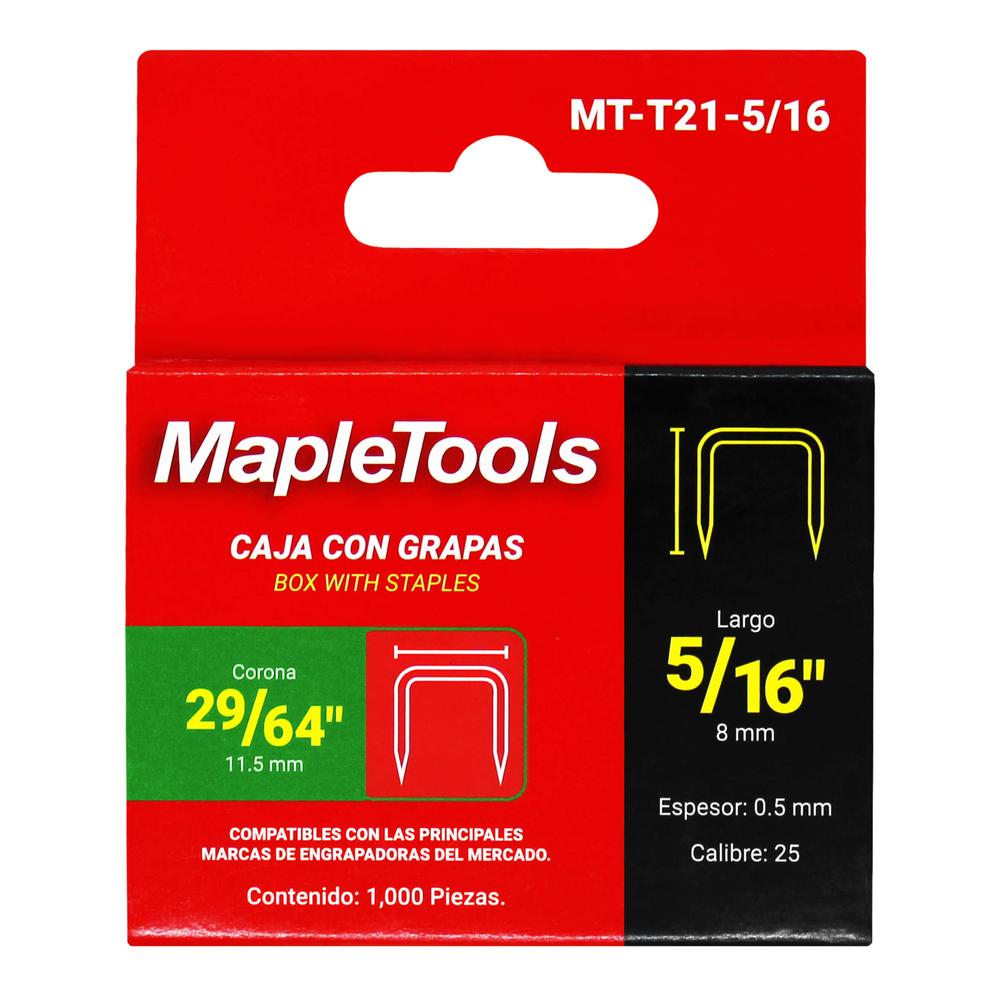 Foto 3 pulgar | 15000 Grapas 5/16'' Maple Tools P/ Tapicería Y Carpintería