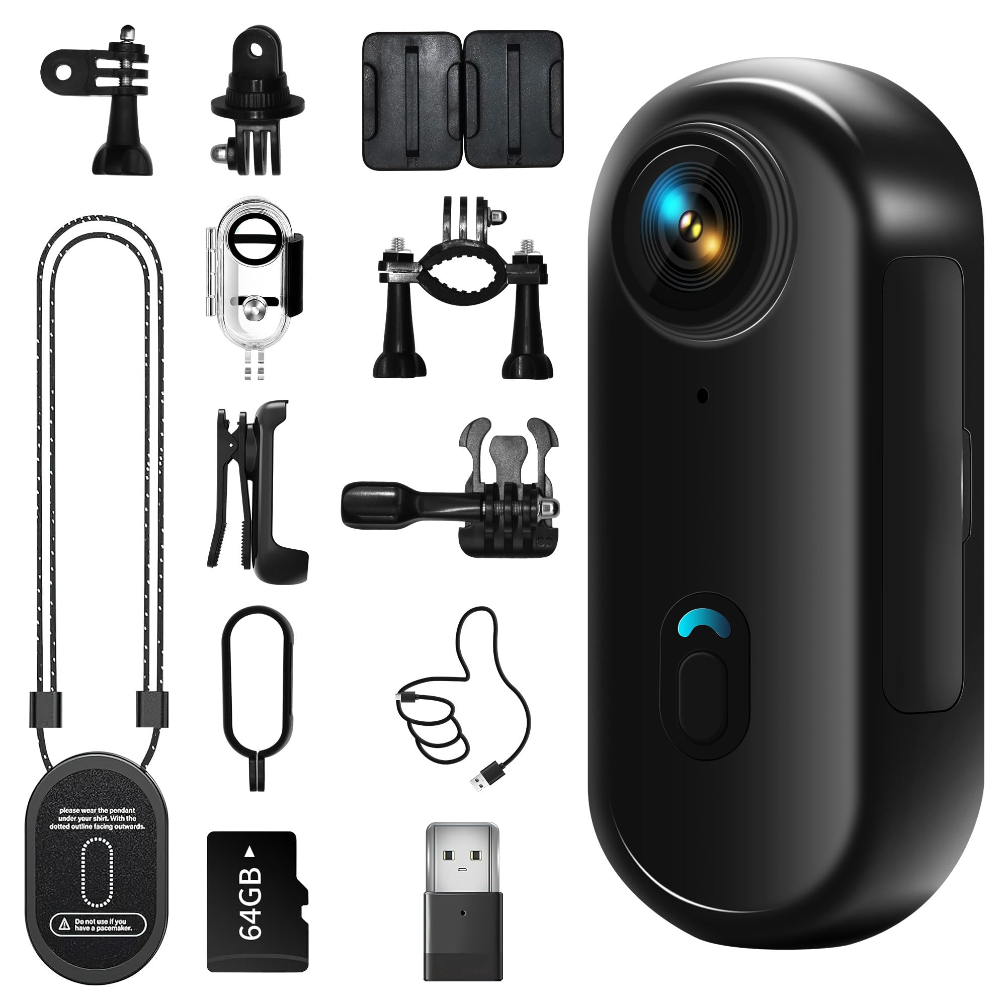 Cámara Corporal 4k, Mini Cámara De Acción Portátil De 800 Mah Y 256 Gb - Venta Internacional.