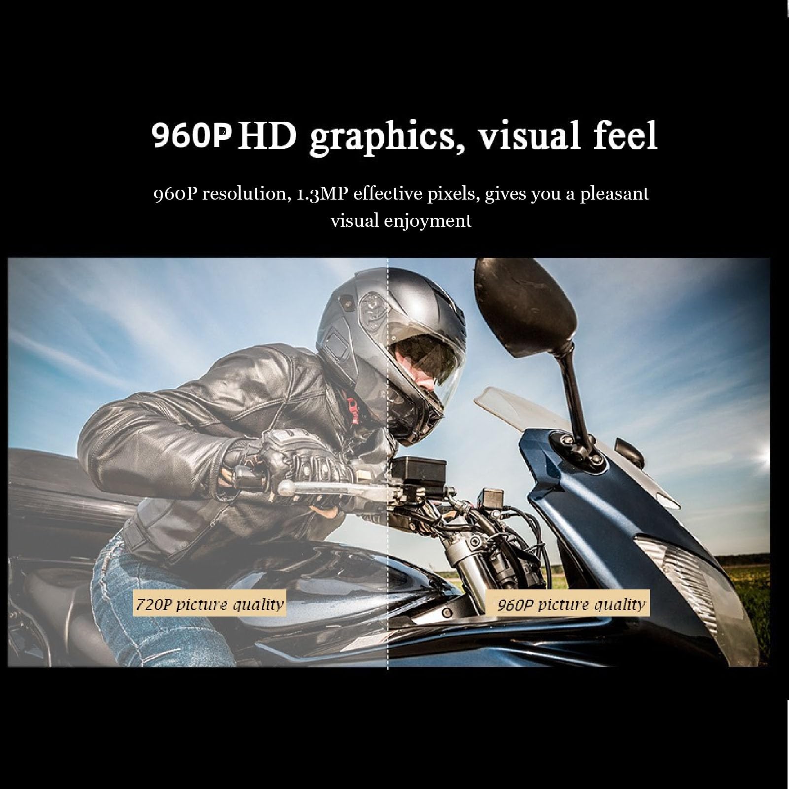 Foto 5 pulgar | Casco Impermeable Para Moto Action Camera Ashata Mini 960p - Venta Internacional.