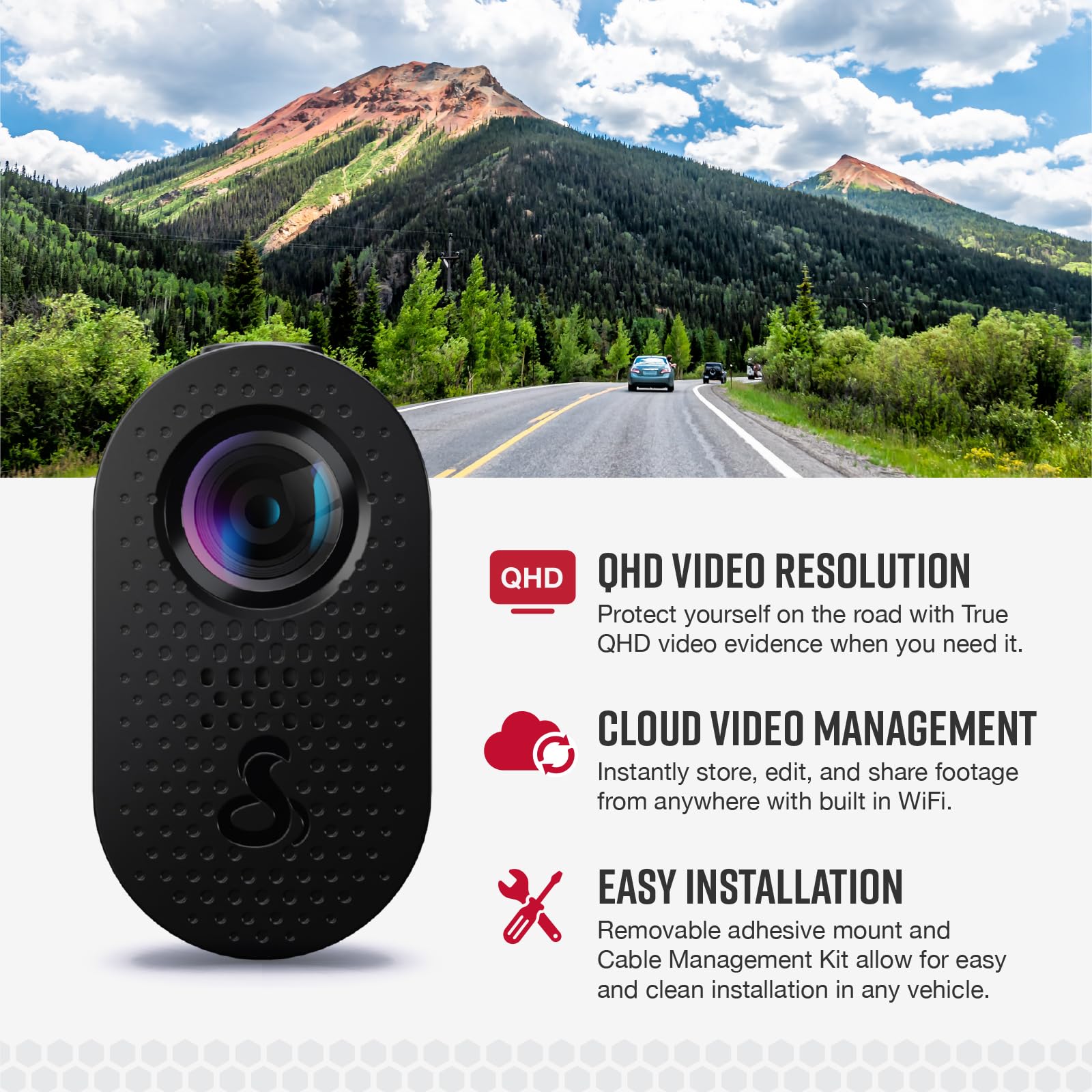 Foto 3 | Dash Cam Cobra Discreet Sc120 Qhd 1440p Con Wifi Y Visión Nocturna - Venta Internacional.