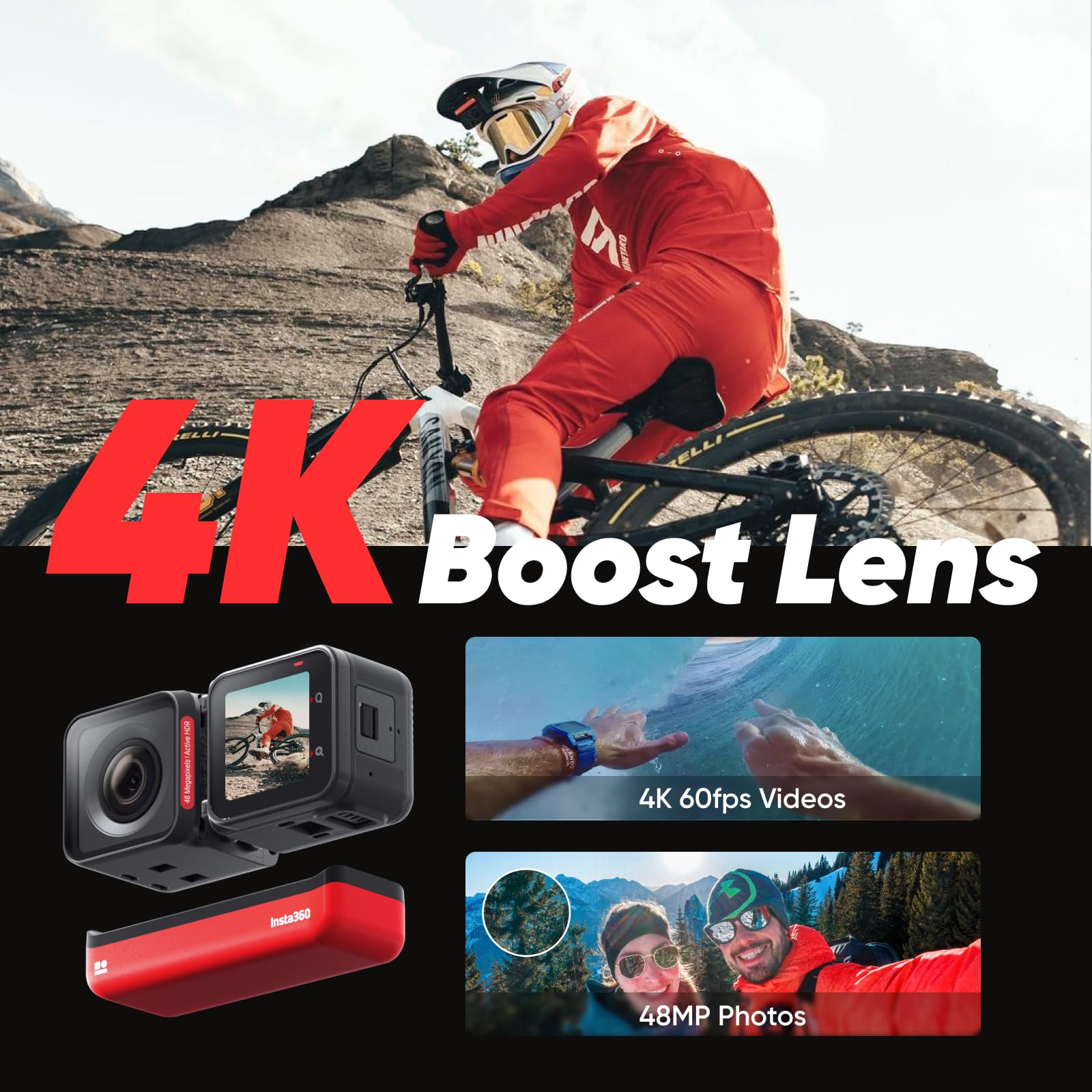 Foto 5 pulgar | Cámara De Acción Insta360 One Rs Twin Edition 4k 60 Fps 48 Mp - Venta Internacional.