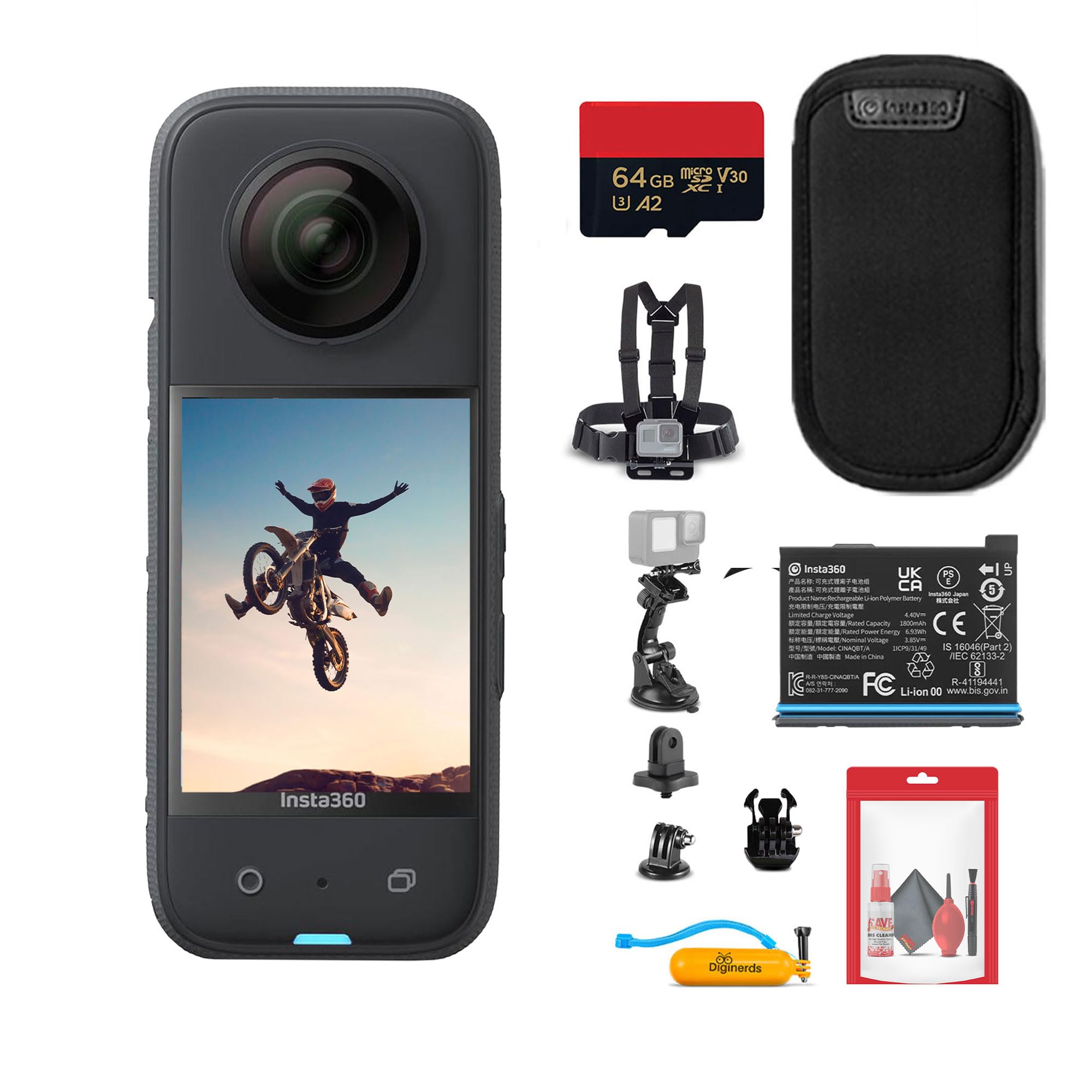 Cámara De Acción 360 Insta360 X3 Impermeable 5.7k 48mp - Venta Internacional.