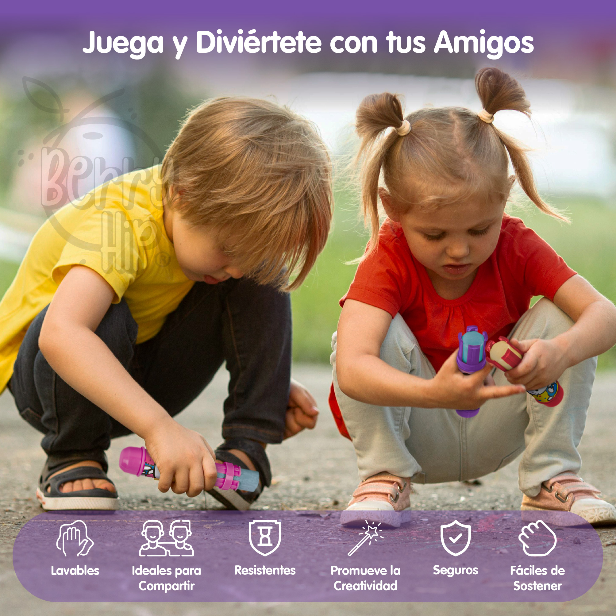 Foto 4 pulgar | Set De 5 Gises Jumbo Con Portagis De ''h E Ll O Kitty'', Colores Vibrantes E Intensos, Ideal Para Pizarrón, Arte, E