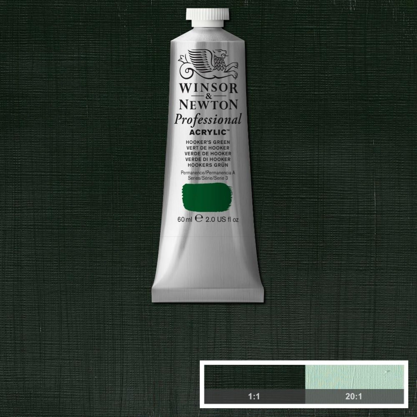 Foto 4 pulgar | Pintura Acrílica Profesional 60ml S-3 #311 Hooker Green Winsor & Newton