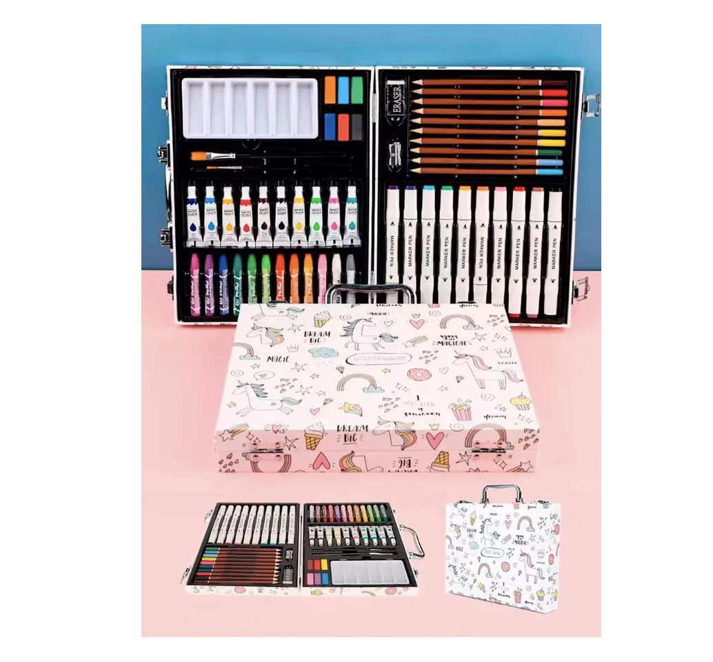 Foto 4 | Set Colores Crayones Plumones Acuarela Kit Estuche Niños Art T