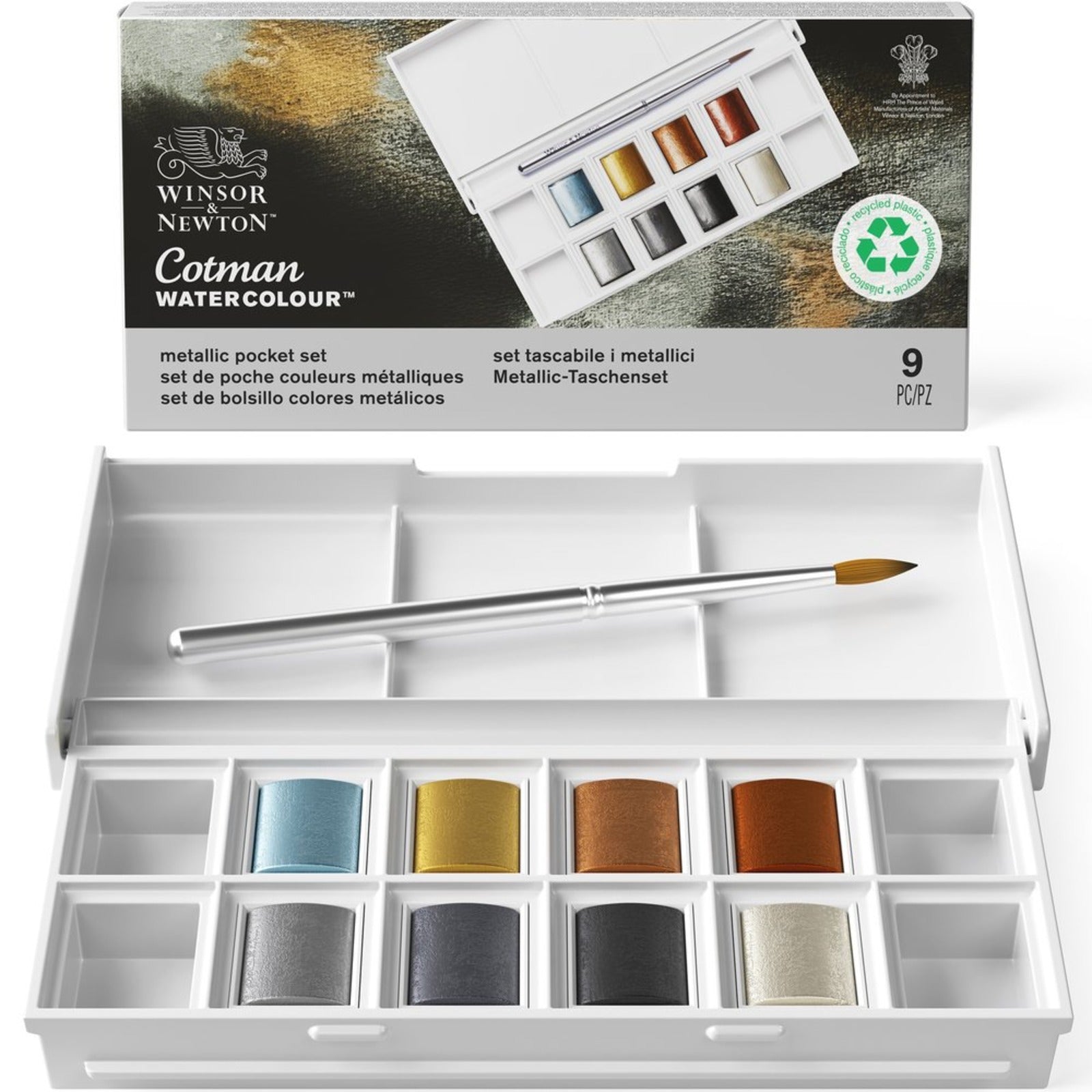 Set de Bolsillo Winsor & Newton Colores Metálicos 9 Piezas