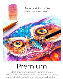 Foto 5 | Juego De Lapices Dibujar Pintar De Colores Vibrantes 72 Pz Trazo Multicolor