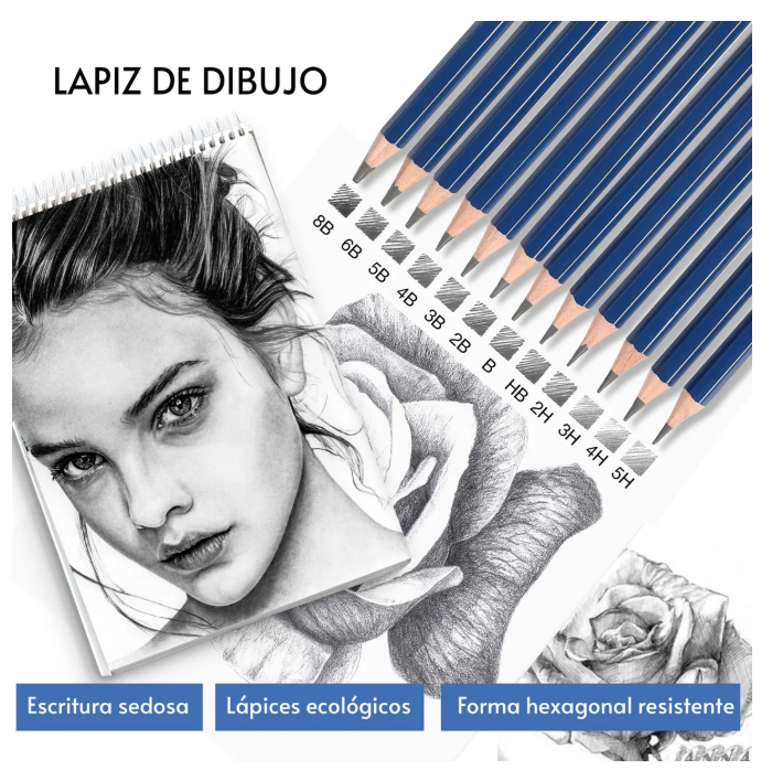 Foto 2 | Kit De Lápices Dibujo Profesionales Artista 33piezas