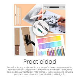 Foto 6 | Kit De Dibujo Profesional Lápices Boceto Y Accesorios 72 Pzs Trazo Multicolor