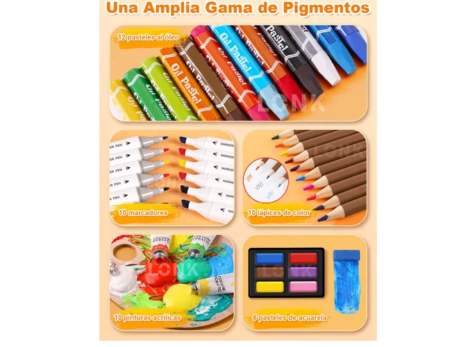 Foto 4 | Set Xtellar De Arte Dibujo Colores Marcadores Lápices