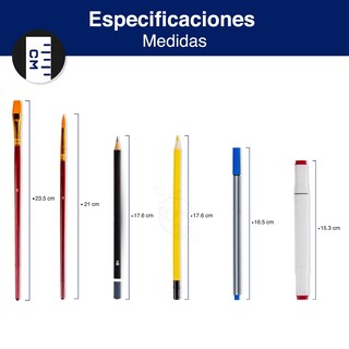Foto 8 | Berry Hip Premium Art Set: Lápices De Colores, Marcadores, Delineadores, Pasteles Al Óleo, Pinturas Acrílicas,