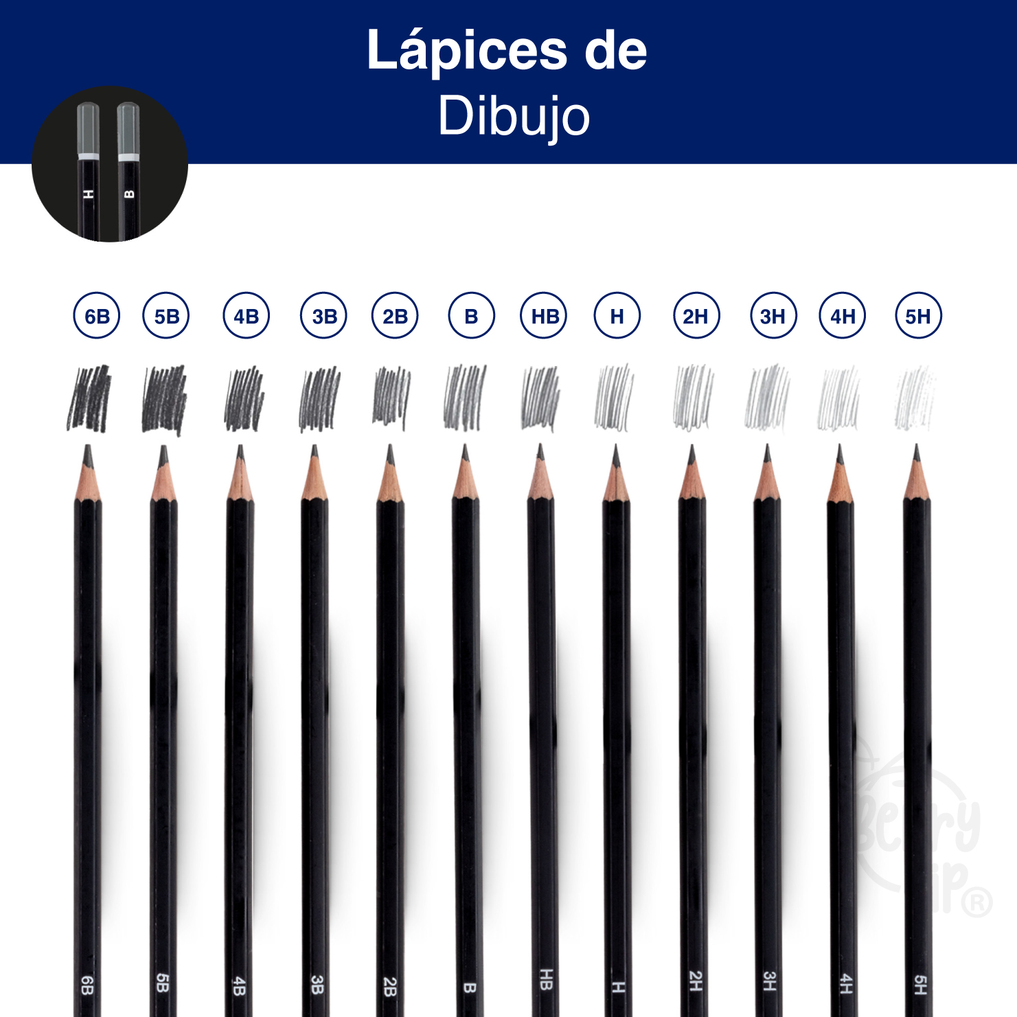 Foto 4 pulgar | Berry Hip Set De Bocetos Con 12 Lápices  Carbón Y Estuche Organizador  Lleva Tu Arte A Otro Nivel