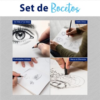 Foto 8 | Berry Hip Set De Bocetos Con 12 Lápices Carbón Y Estuche Organizador Lleva Tu Arte A Otro Nivel