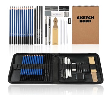 Foto 1 | Kit De Lápices Xtellar Dibujo Artista Profesional 33 Piezas