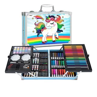 Foto 1 | Kit De Dibujo Lab.g Profesional Lápices Plumones Unicornio Azul