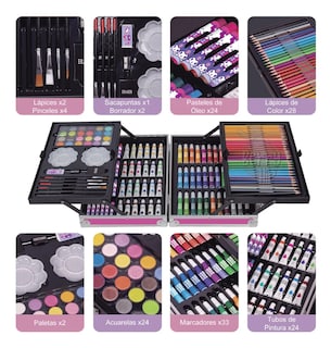 Foto 5 | Set De Arte Hello Kitty Belug Marcadores 145pz Rosa