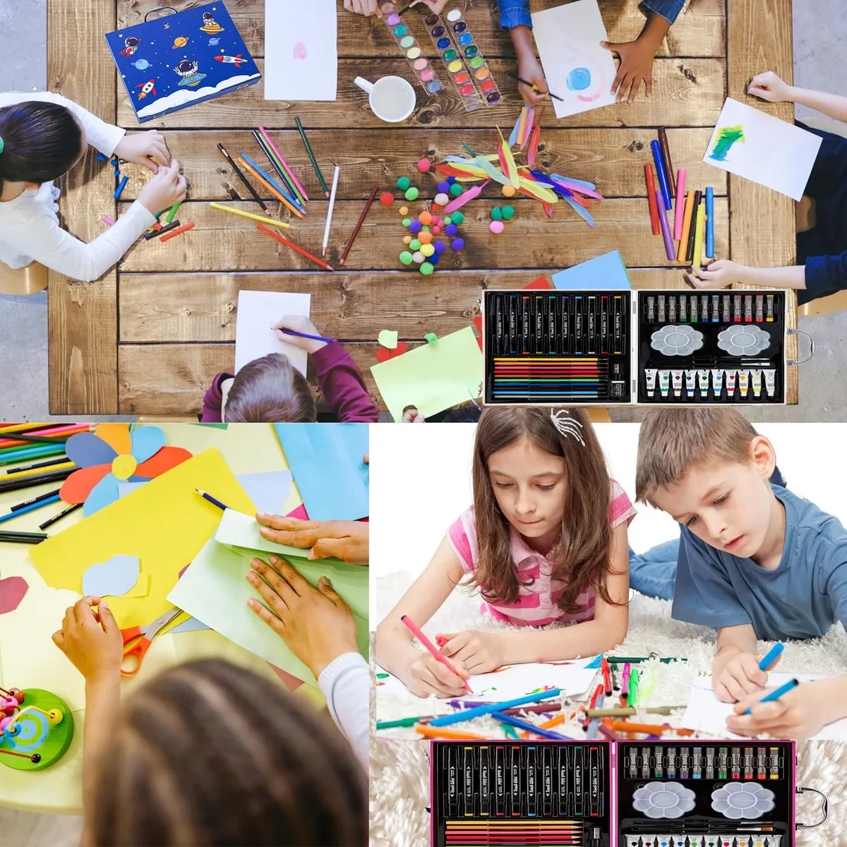 Foto 6 pulgar | Set De Arte Dibujo Belug Colores Marcadores Lápices 50pcs Multicolor  Unicornio