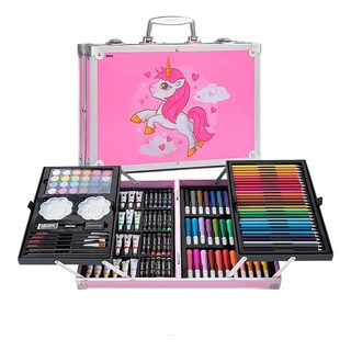 Foto 1 | Kit De Dibujo Belug Profesional Lápices Plumones Unicornio Rosa
