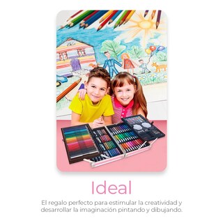 Foto 4 | Kit De Dibujo Belug Profesional Lápices Plumones Unicornio Rosa
