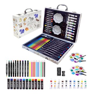 Foto 1 | Set De Arte Dibujo Lab.gcolores Marcadores Lápices 50pcs Blanco Animales