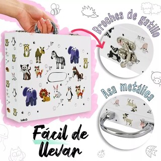Foto 2 | Set De Arte Dibujo Lab.gcolores Marcadores Lápices 50pcs Blanco Animales