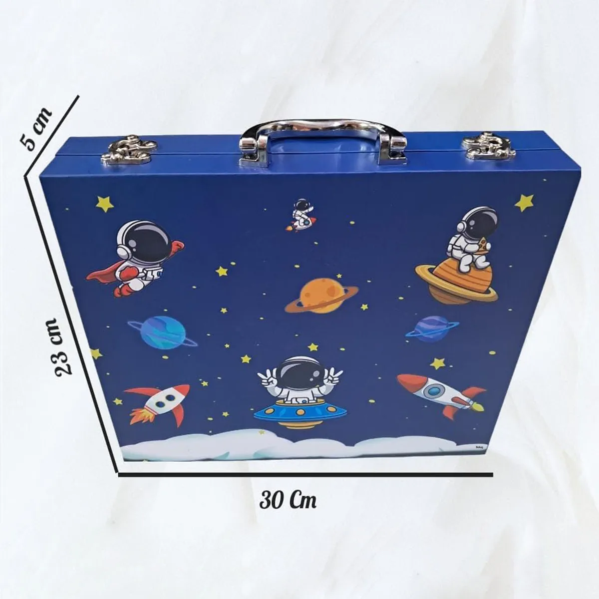 Foto 3 pulgar | Set De Arte Dibujo Belug Colores Marcadores Lápices 50pcs Azul Marino Astronauta1 Avion