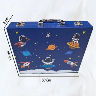Foto 2 | Set De Arte Dibujo Belug Colores Marcadores Lápices 50pcs Azul Marino Astronauta1 Avion