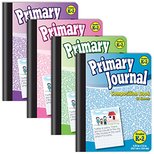Foto 2 pulgar | Venta Internacional - Cuaderno Primario, Tapa Dura, 4 Nuevos Colores, Libreta Primaria, Grados K-2, 80 Hojas, 9.7